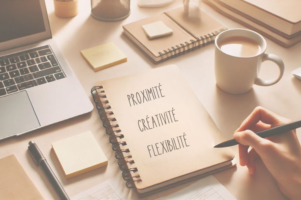 Proximité, créativité et flexibilité – Des valeurs essentielles pour une communication authentique et impactante.